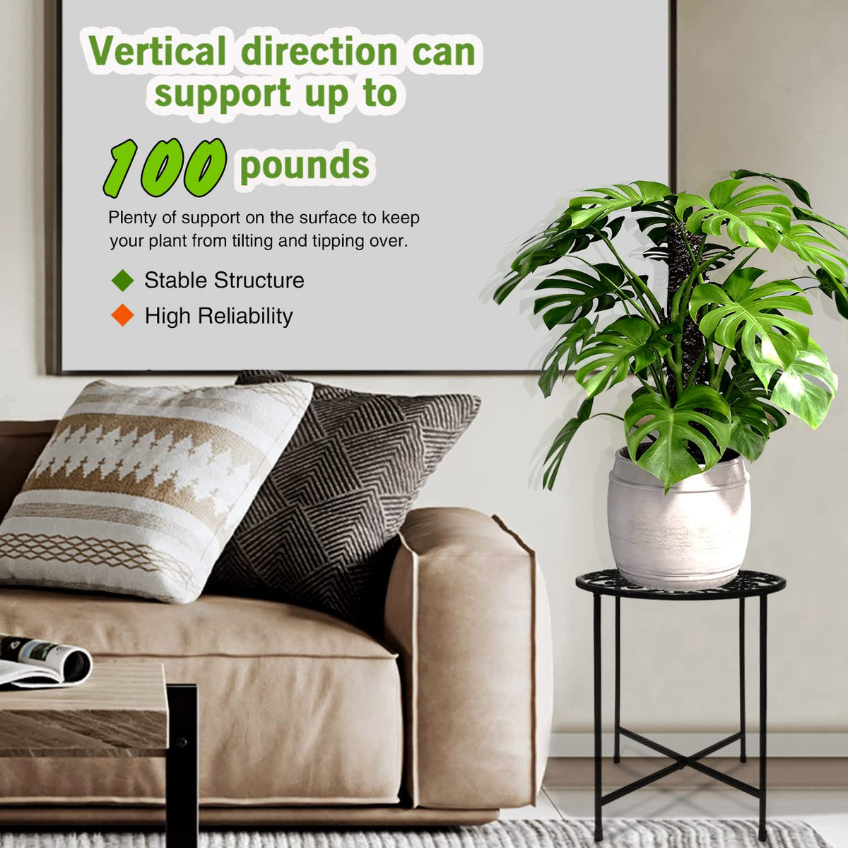 Elegant black finish complements diverse decor schemes.