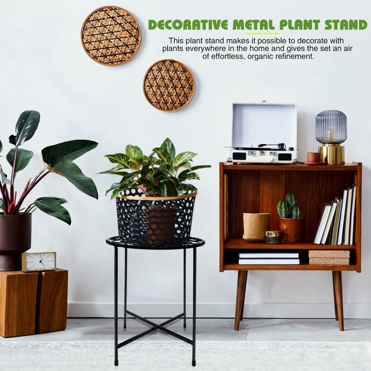 Capable of accommodating large pots, vases, or planters up to 100 pounds.