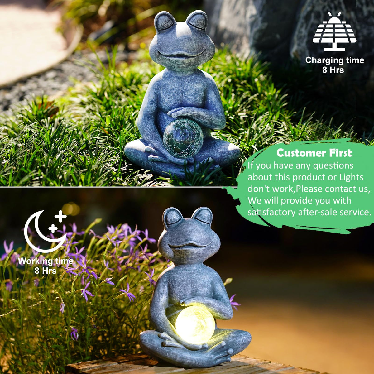 Fashionoda weatherproof resin frog figurine for durable outdoor decor.