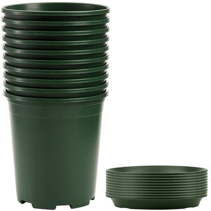 Fasmov 1 gal nursery pot with drainage holes for indoor and outdoor gardening.