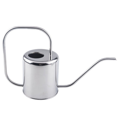 Fasmov stainless steel watering can with brushed finish showing full view and durability