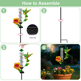 Fastruggle yard decor rain gauge combines function with garden decoration