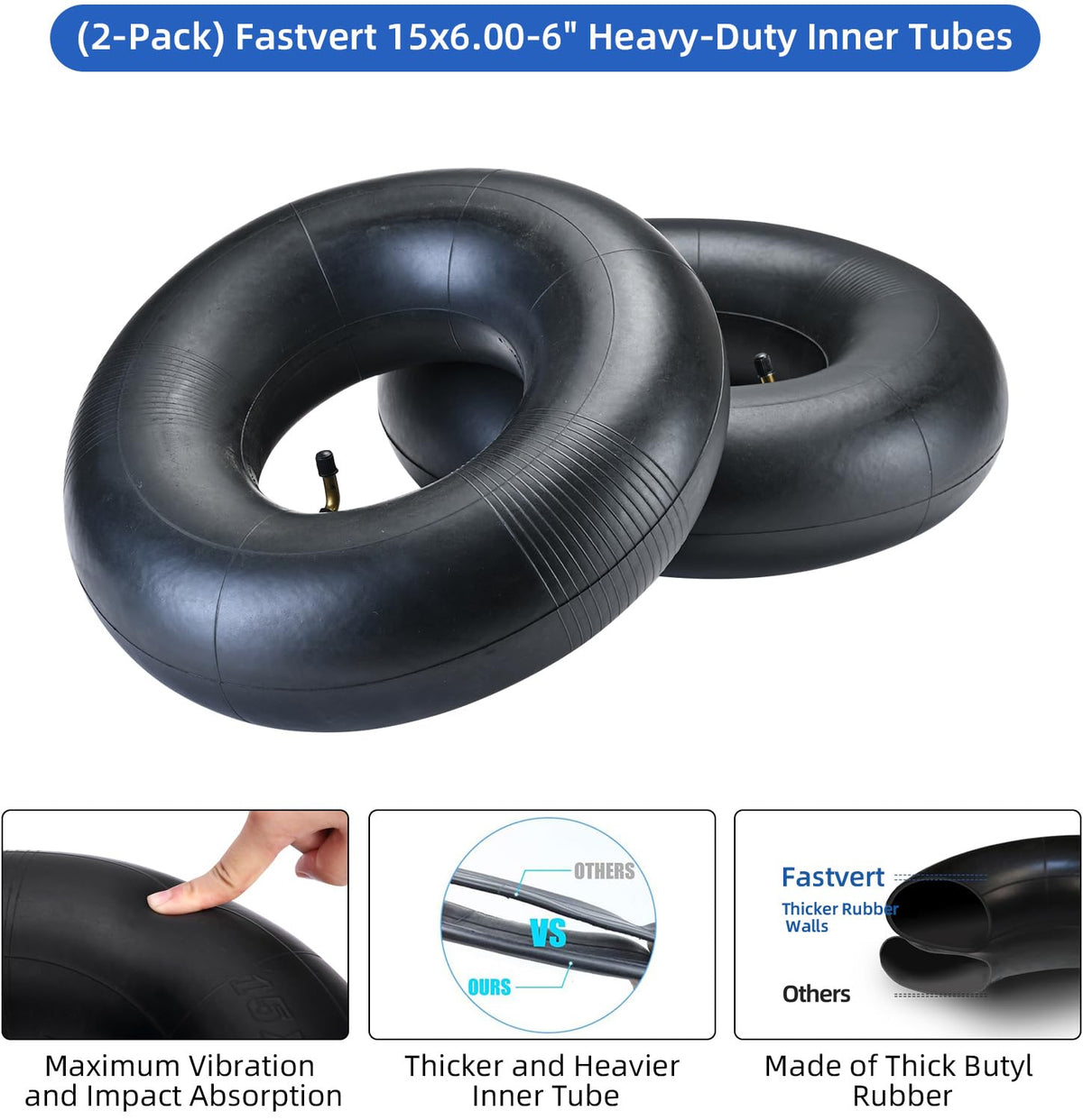 Fastvert tube with rugged walls providing damping on rough terrain