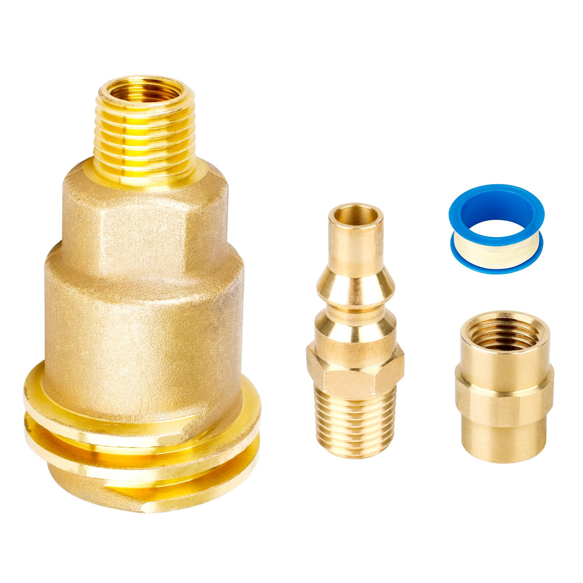 FATCANMA QCC1 brass propane fitting ready for quick connection on grills and stoves.