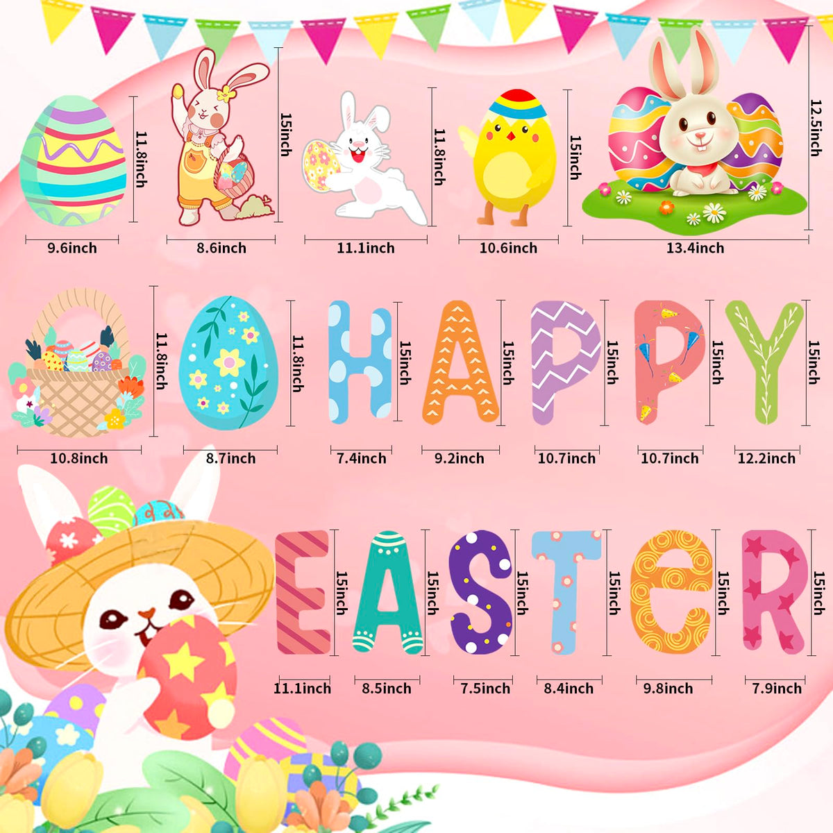 FathiSooc colorful Easter patterns brighten any lawn or pathway
