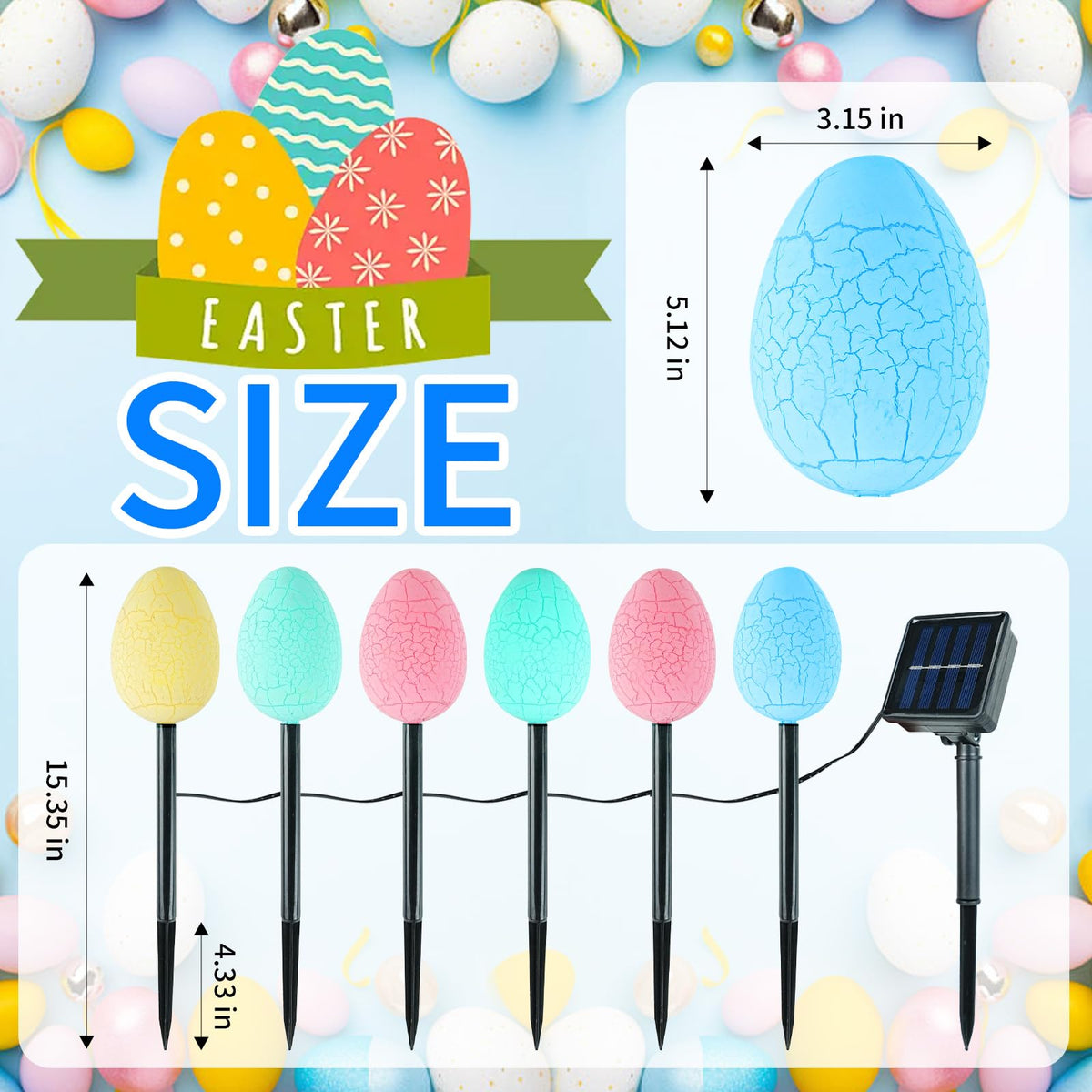 FathiSooc Easter egg lights add magical ambiance to weddings and seasonal parties.