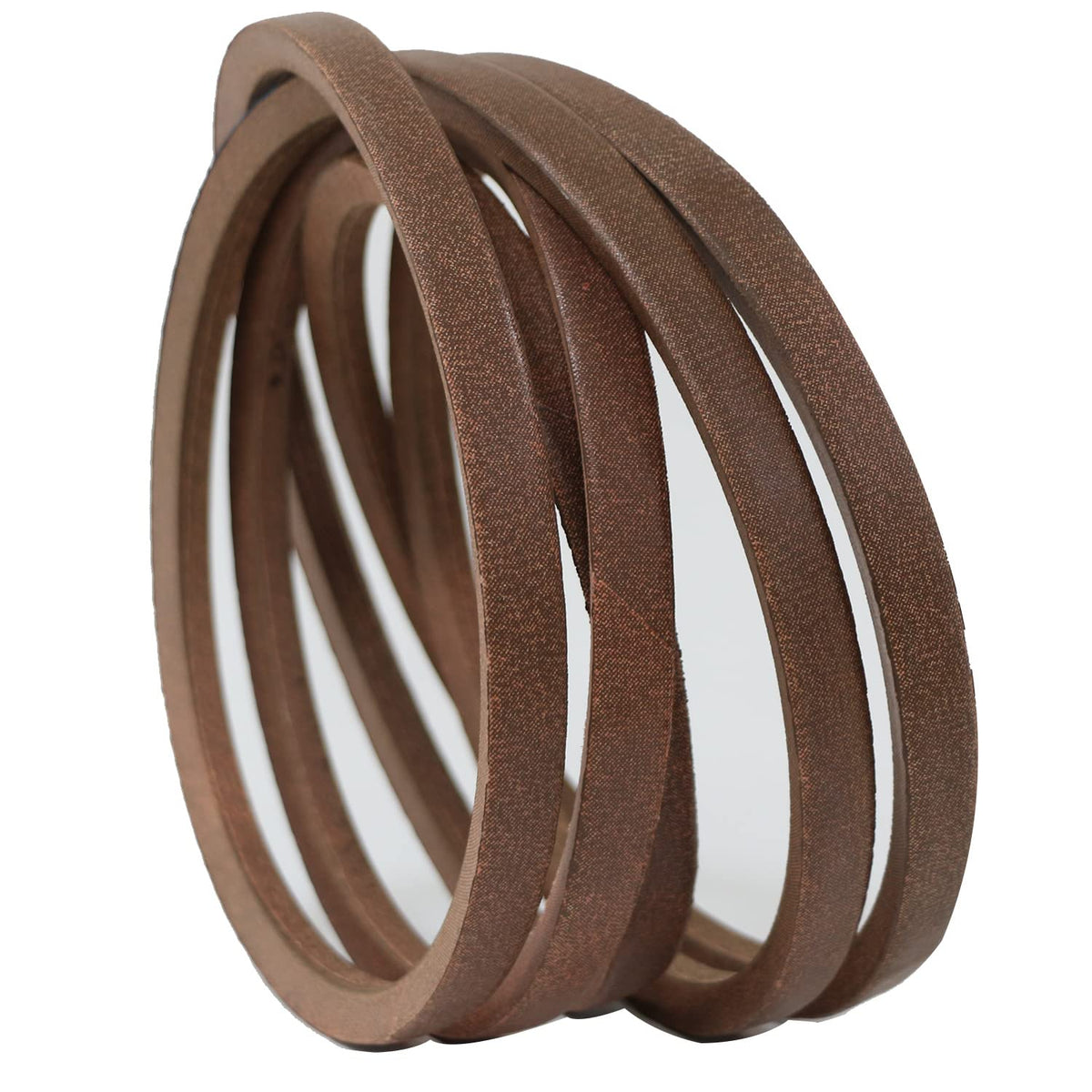 Kevlar-reinforced belt material shown for durability during mowing tasks