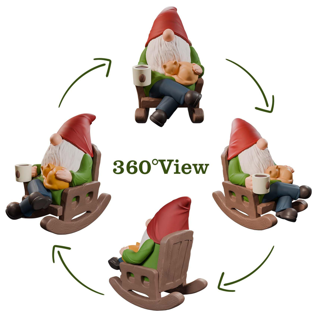 Faumsut outdoor resin gnome statue stands up to weather while charming the yard.