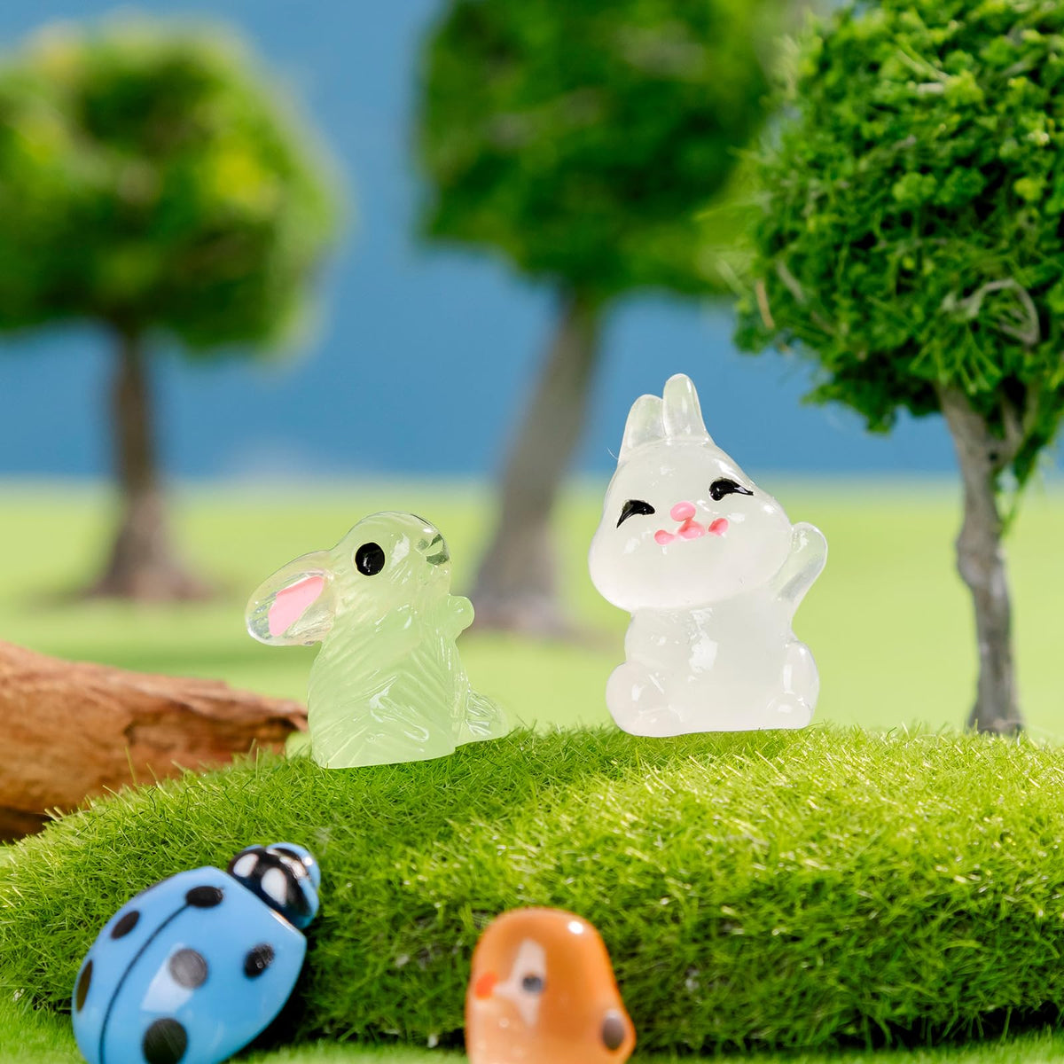 Faunamancy miniature land animals figures for display shelves.