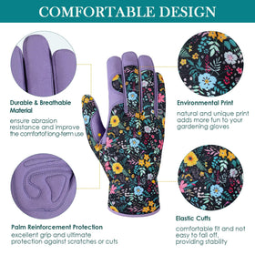 fauson garden gloves anti-scratch multilayer palm protects hands during planting.
