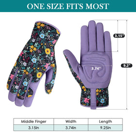 fauson gardening gloves microfiber leather close-up shows durable wear resistance.