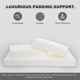 Favoyard 28D foam core provides soft, responsive support.