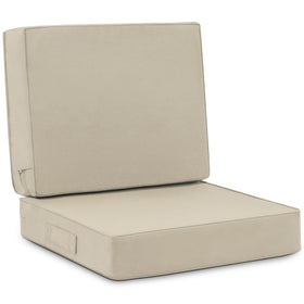 Favoyard cushion with adjustable straps binds securely to chairs