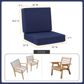 Favoyard deep seat cushion back view highlighting supportive foam