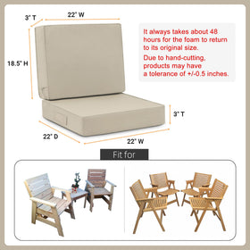 Favoyard deep seat cushion fabric closeup highlights fade-resistant material