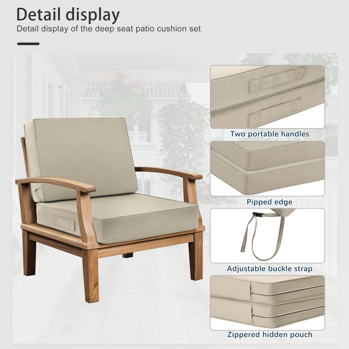 Favoyard double waterproof coating keeps cushions dry in rain