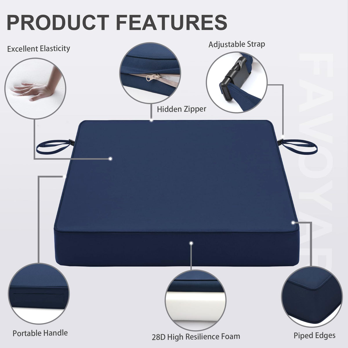 Favoyard machine-washable cover for easy outdoor cleanup