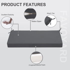 3 inch Favoyard padding provides soft yet supportive comfort