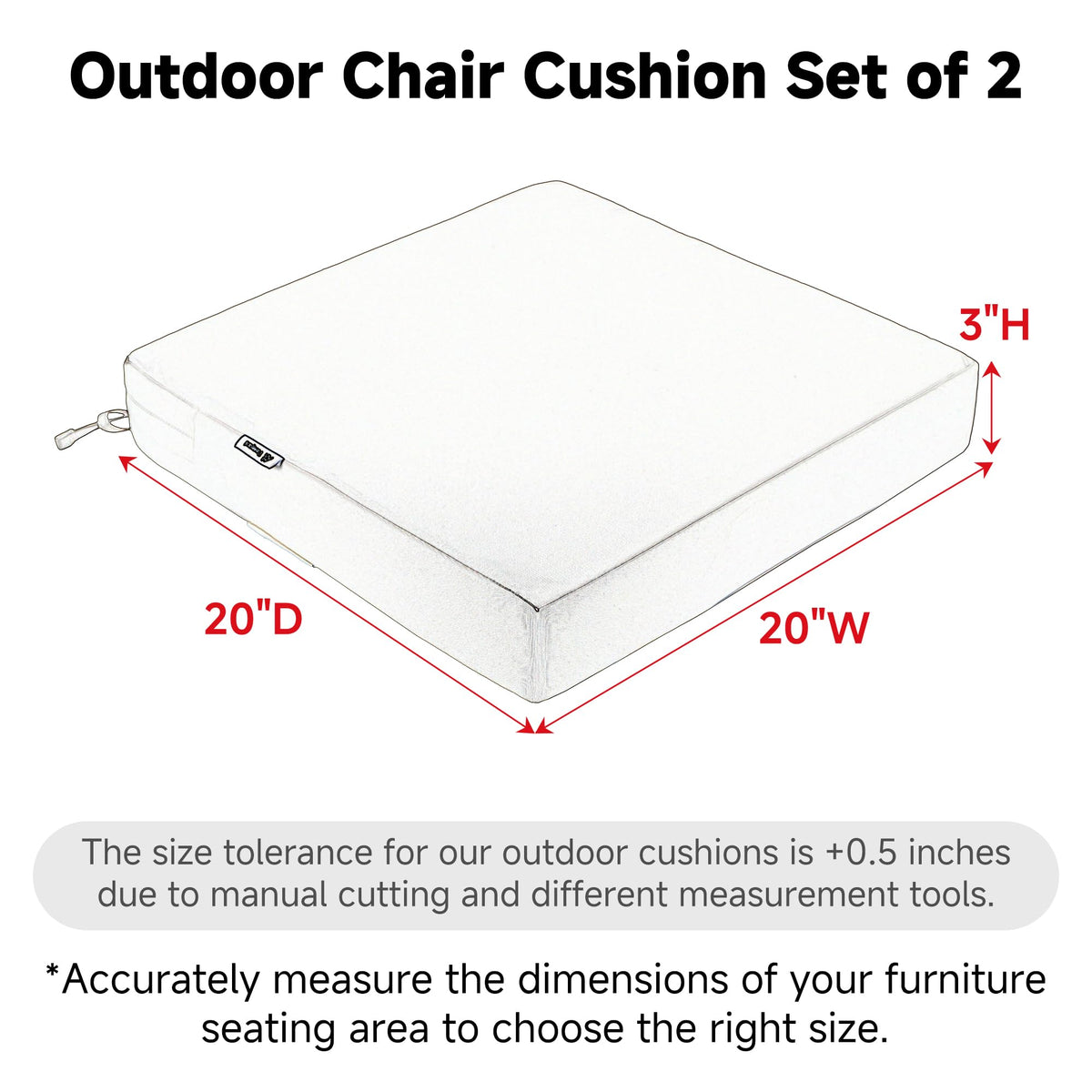Favoyard outdoor cushion padding with dense foam for comfort