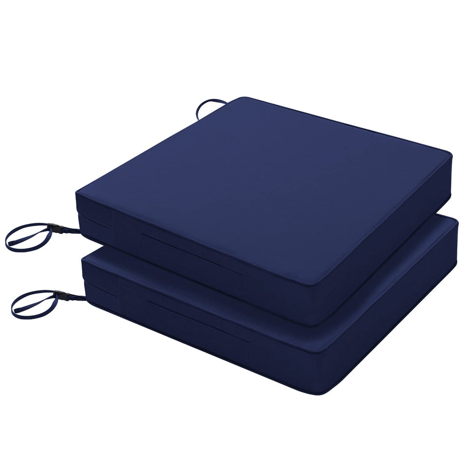 Favoyard patio chair cushion 17x16 blue with waterproof cover for outdoor use.