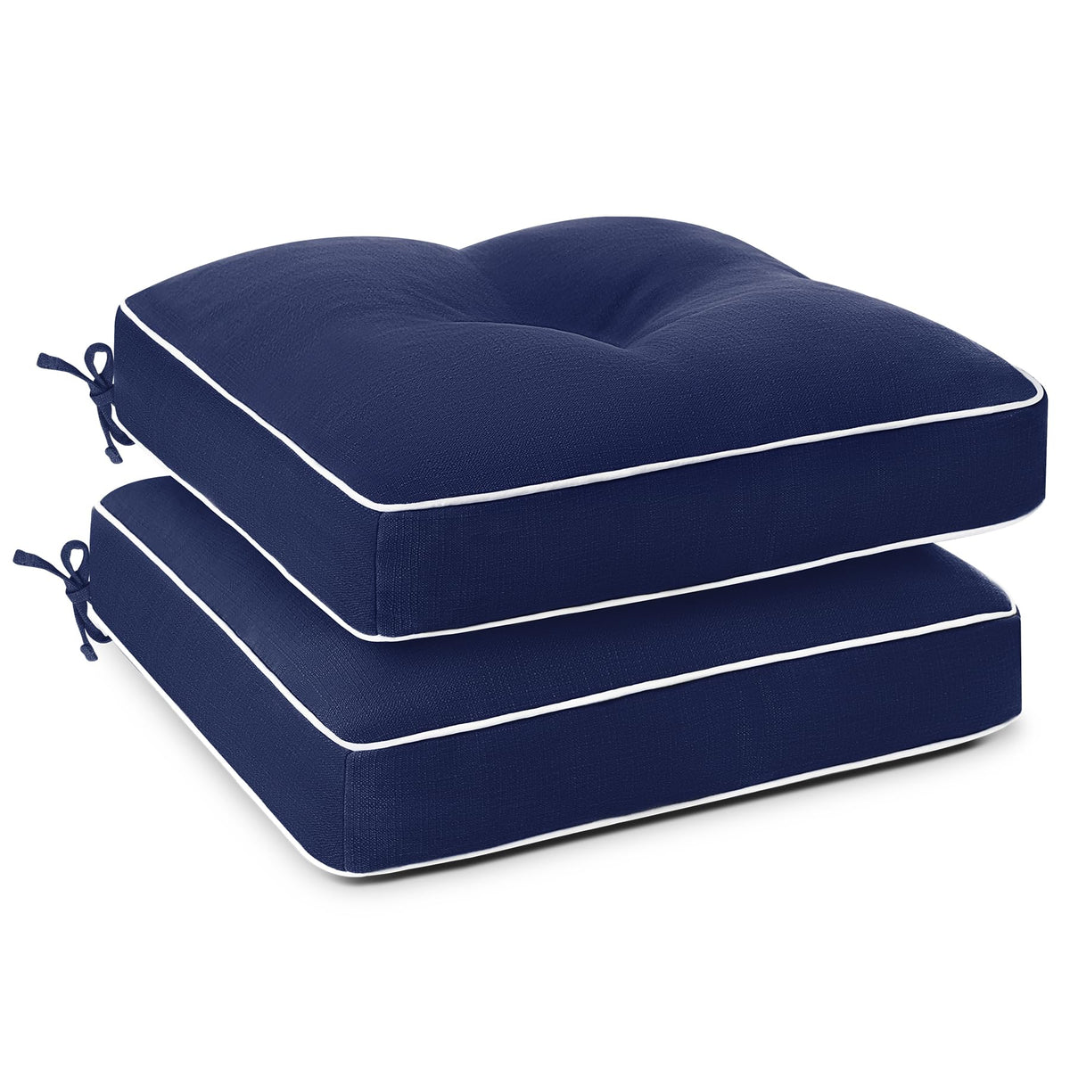 Favoyard patio chair cushions blue, 19x19, two-pack for comfortable outdoor seating.