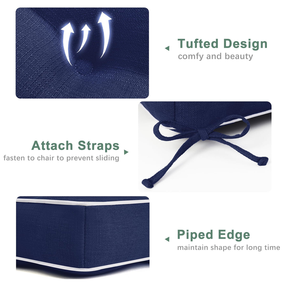 Favoyard two-cushion set shown on a chair for outdoor and indoor use.