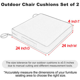 Favoyard thick padding provides soft, supportive seating for outdoor use