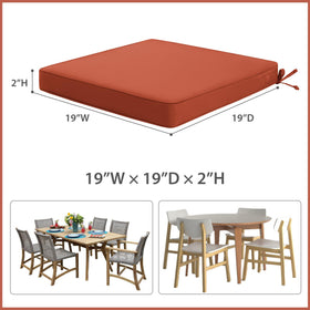 Favoyard waterproof cushion fabric protects foam while you enjoy outdoor meals.