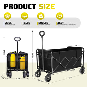 One-step fold and pull strap allow compact storage in trunks