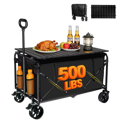 FAVSH 500LBS wagon open with table extended for gear transport