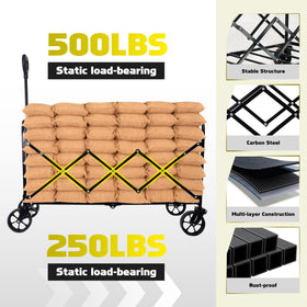 Side zipper access on the FAVSH wagon stays accessible with the table attached