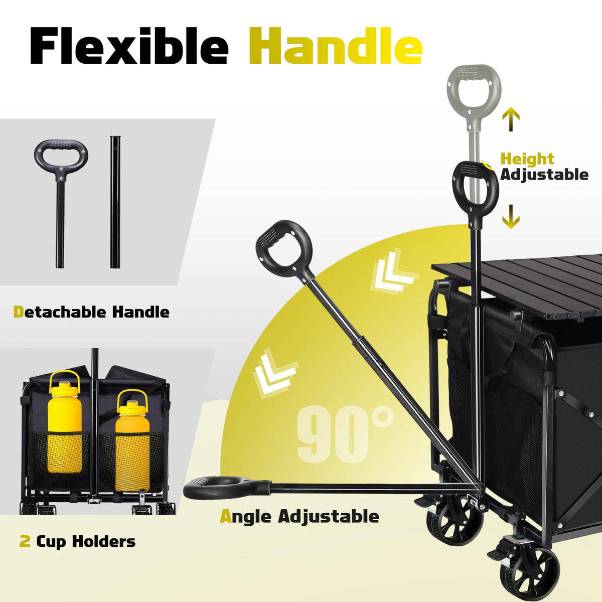 Sturdy frame supports heavy loads for shopping and outings with FAVSH