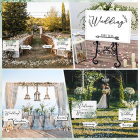 Fayavoo Direction sign set enhances lawn decor while guiding guests