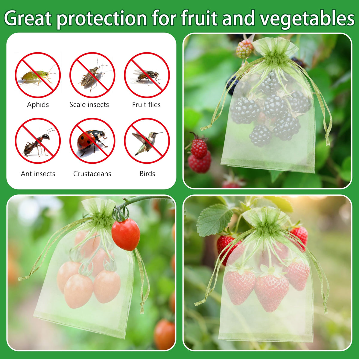 Fayoo organza bags store harvest safely after picking