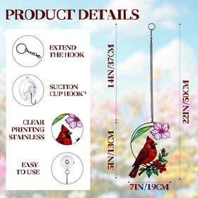 FBBP Suncatcher cardinal design adds warm glow to porches and patios