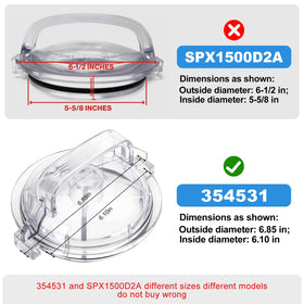 FBULWSEC 354531 lid outer diameter dimension shown for precise fit