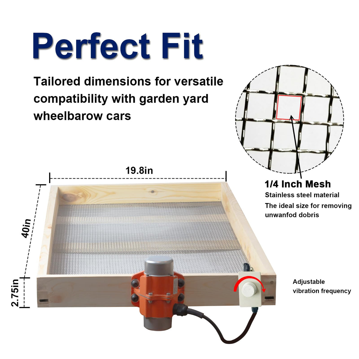 FBOJOY semi-industrial wooden frame provides durable, warp-resistant support