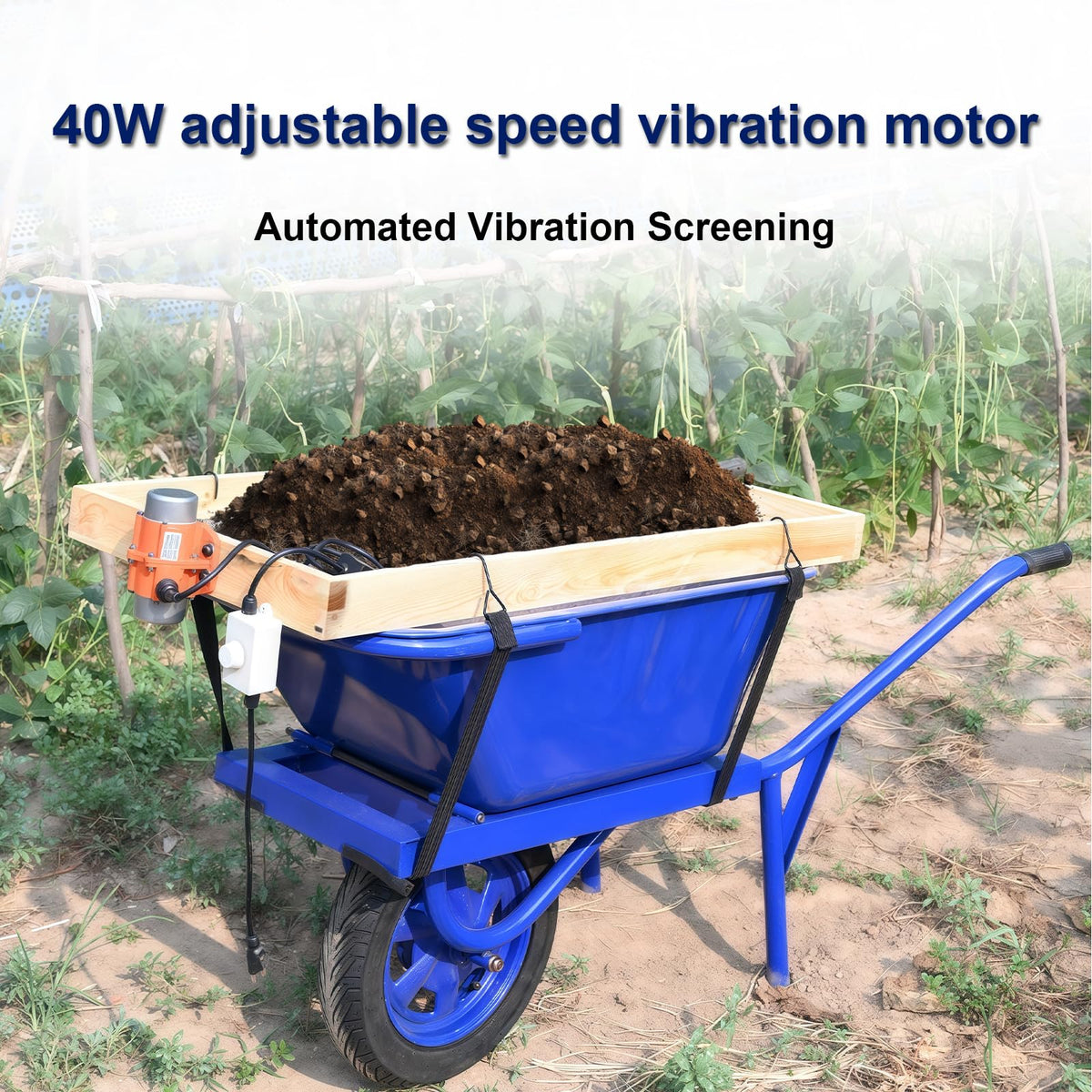 FBOJOY wheelbarrow-compatible sifter design for easier garden screening