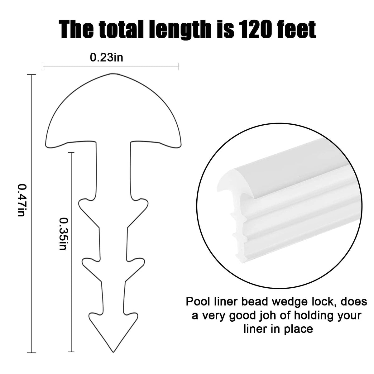 FBULWSEC bead lock installation shows easy gap insertion between liner and track.