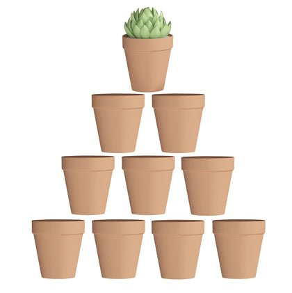Fcacti 4-inch terracotta pot with drainage hole, ideal for healthy watering