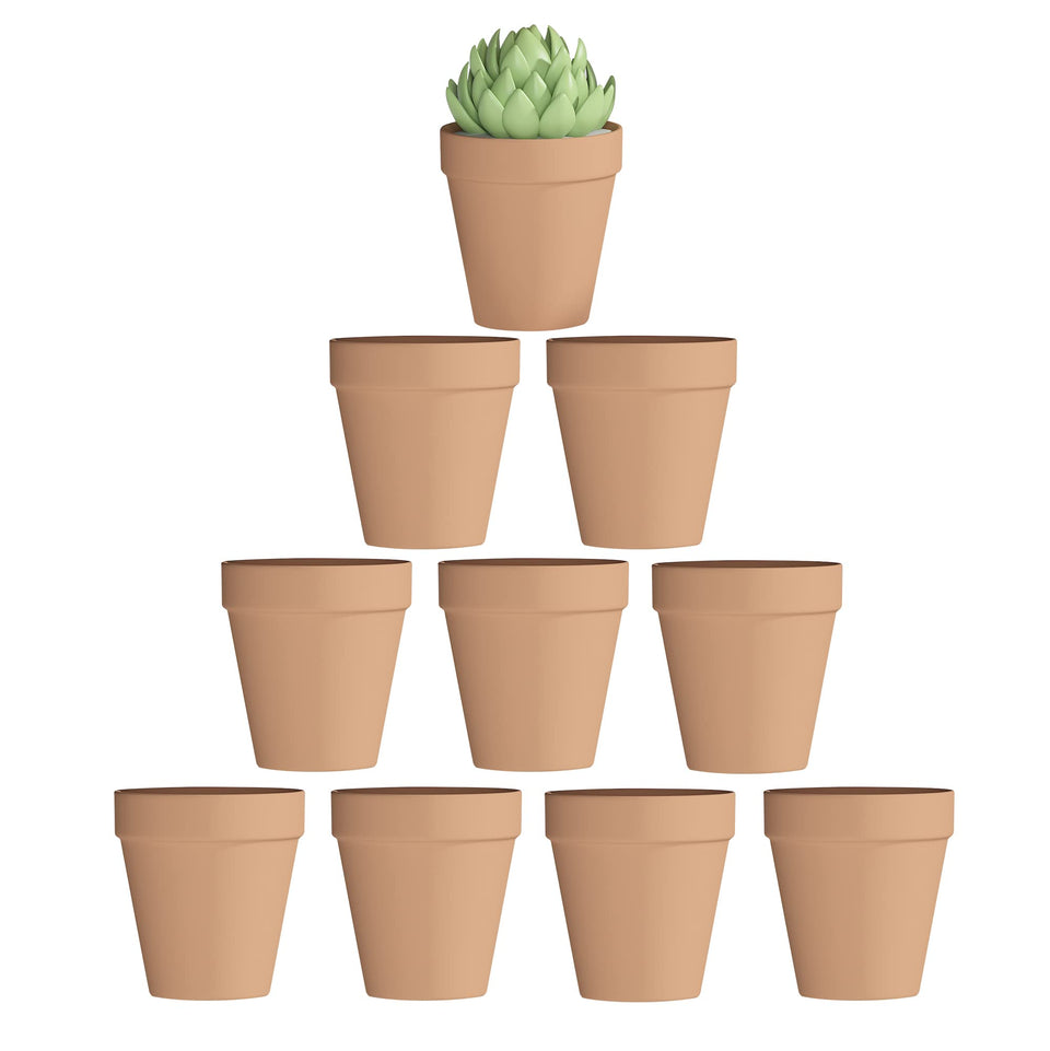 Fcacti 4-inch terracotta pot with drainage hole, ideal for healthy watering