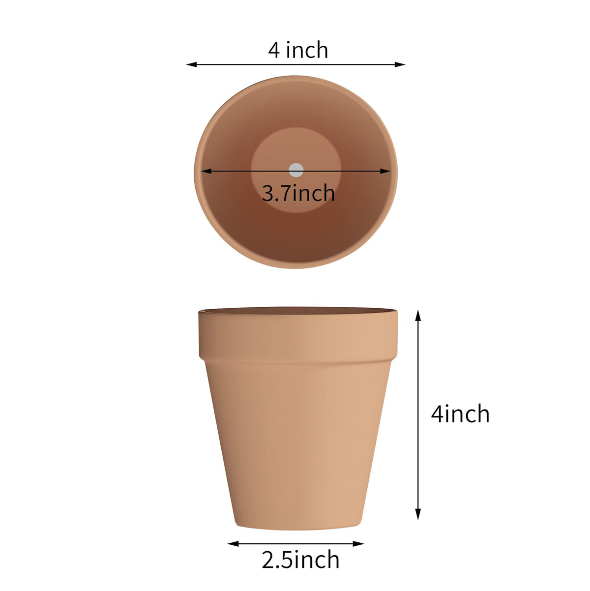 Fcacti terracotta pot 10-pack closeup for small plants