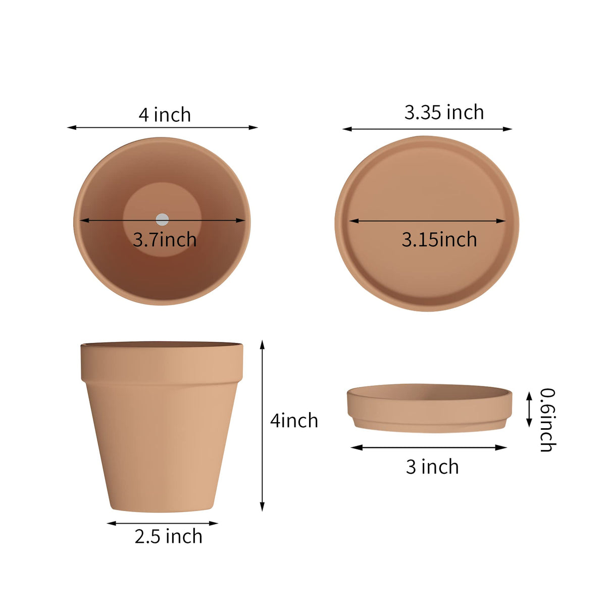 Fcacti terracotta pot drainage holes for soil aeration and drainage.