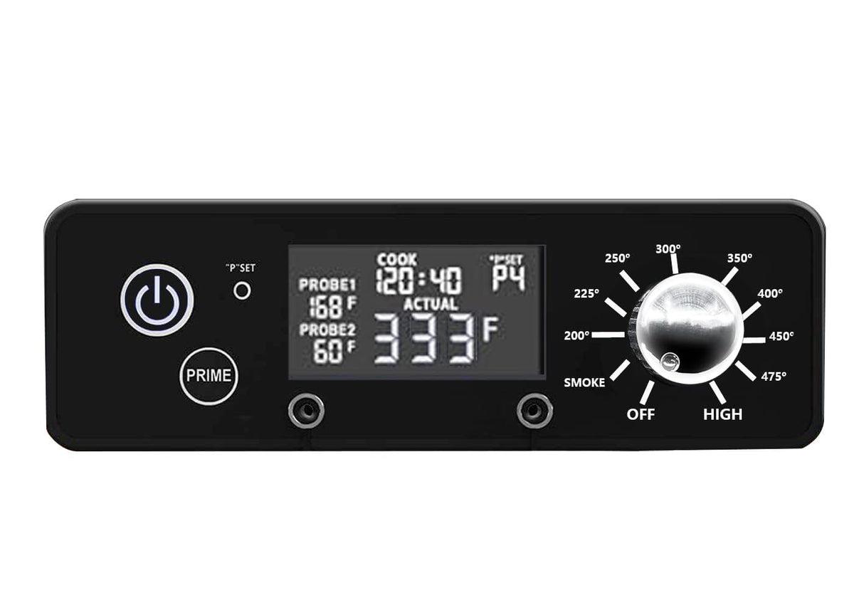 FCCUM control board with LCD display for Pit Boss grills shows cooking temperature clearly.
