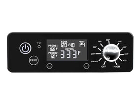 FCCUM control board with LCD display for Pit Boss grills shows cooking temperature clearly.