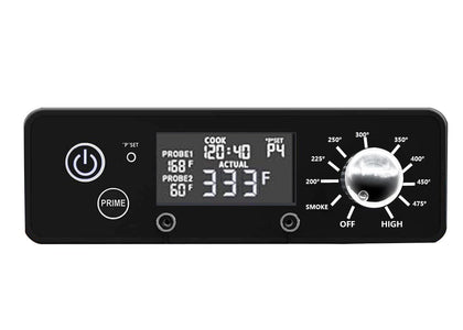 FCCUM control board with LCD display for Pit Boss grills shows cooking temperature clearly.