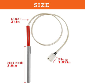 FCCUM hot-rod ignitor with 24-inch lead for consistent ignition.