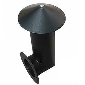 FCCUM chimney cap front view highlights compact, unobtrusive design.