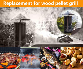FCCUM chimney cap in packaging highlights easy replacement for compatible grills.