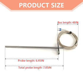 FCCUM RTD probe lead 47 inches for flexible Traeger installation